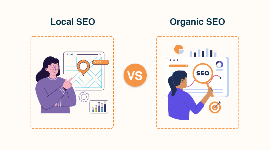 What is the difference between local and organic seo